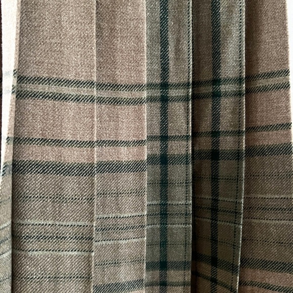 Vintage St Michael Wool Blend Kilt Green and Tan Academia Tweedcore British - Picture 4 of 9